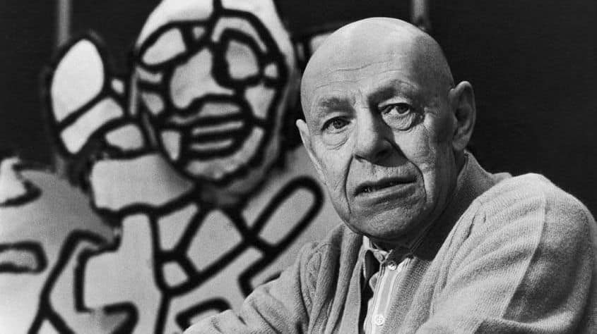 Portrait de Jean Dubuffet - peinture - Art Brut