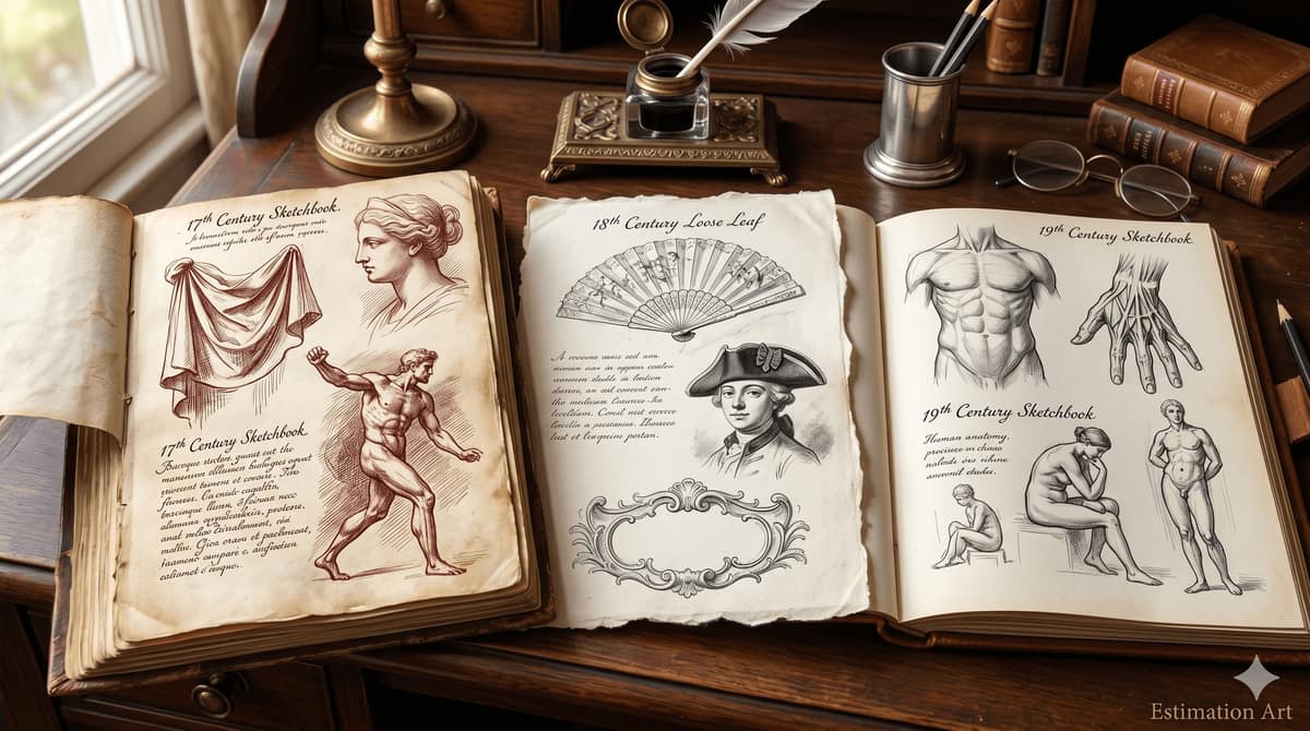 Croquis de peintre célèbre : valeur et marché des études préparatoires