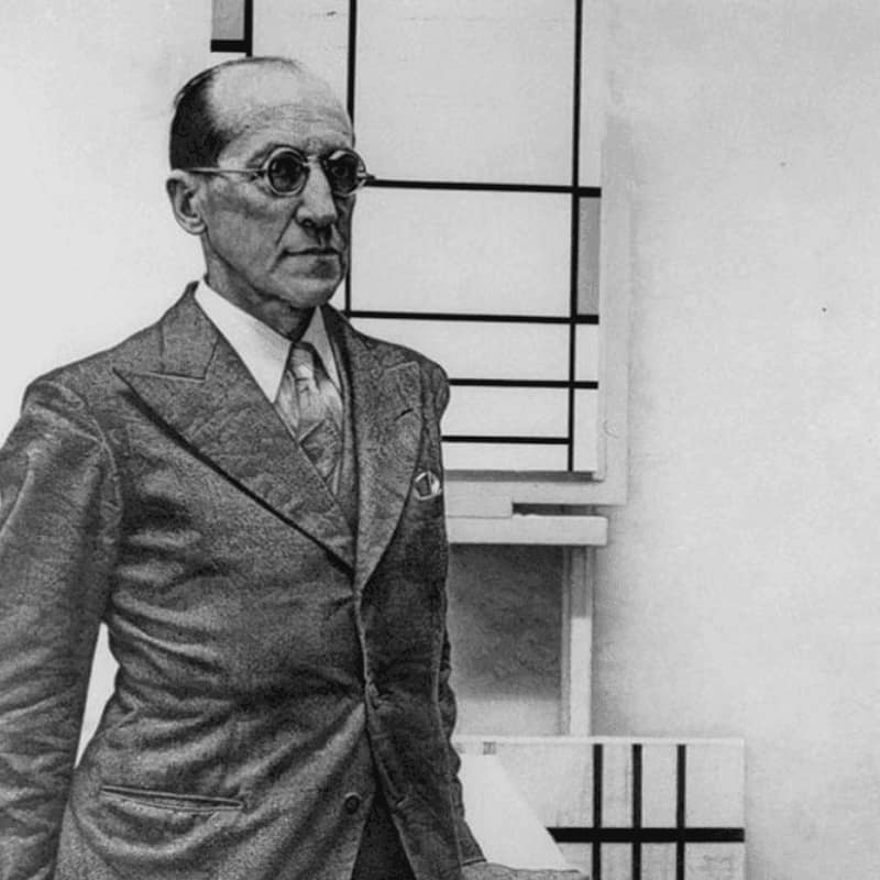 Portrait de Piet Mondrian — peinture — De Stijl