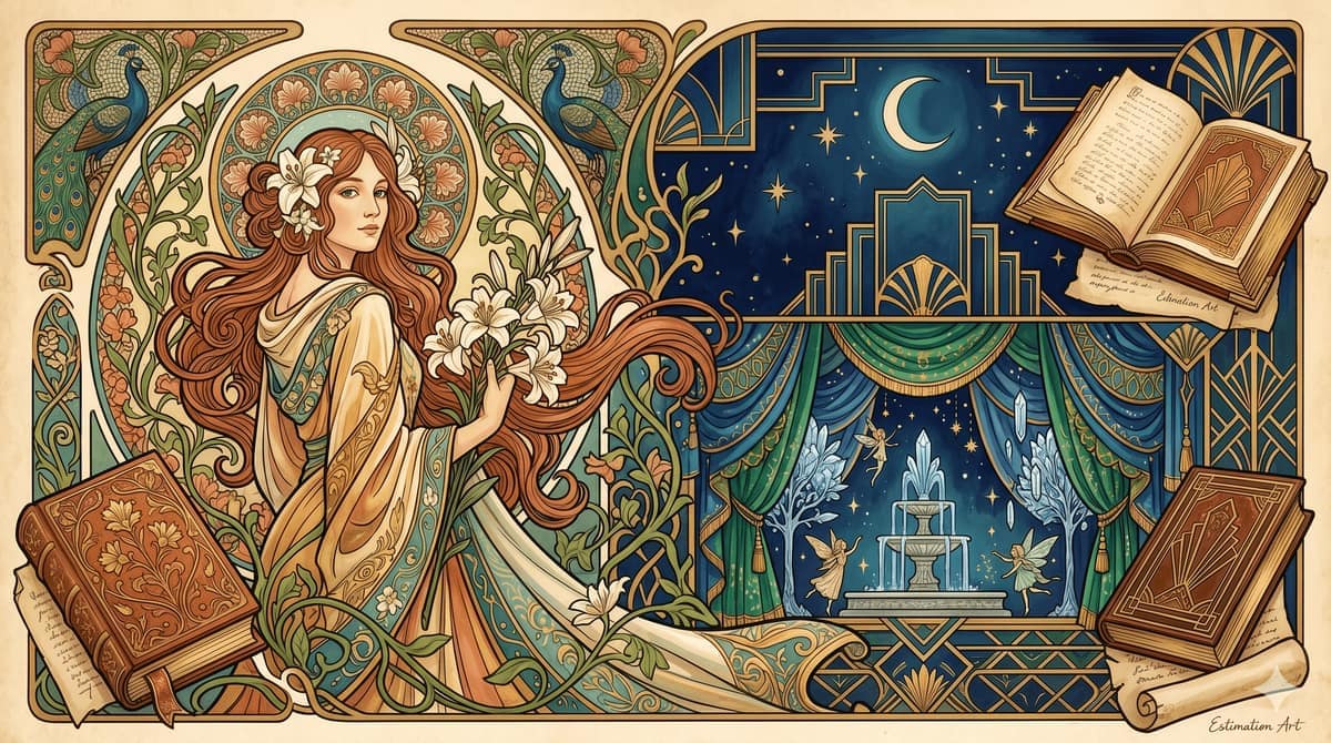Livres illustrés Art Nouveau et Art Déco : Grasset, Mucha, Dulac
