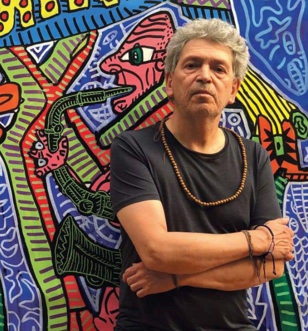 Portrait de Robert Combas — peinture — Figuration Libre