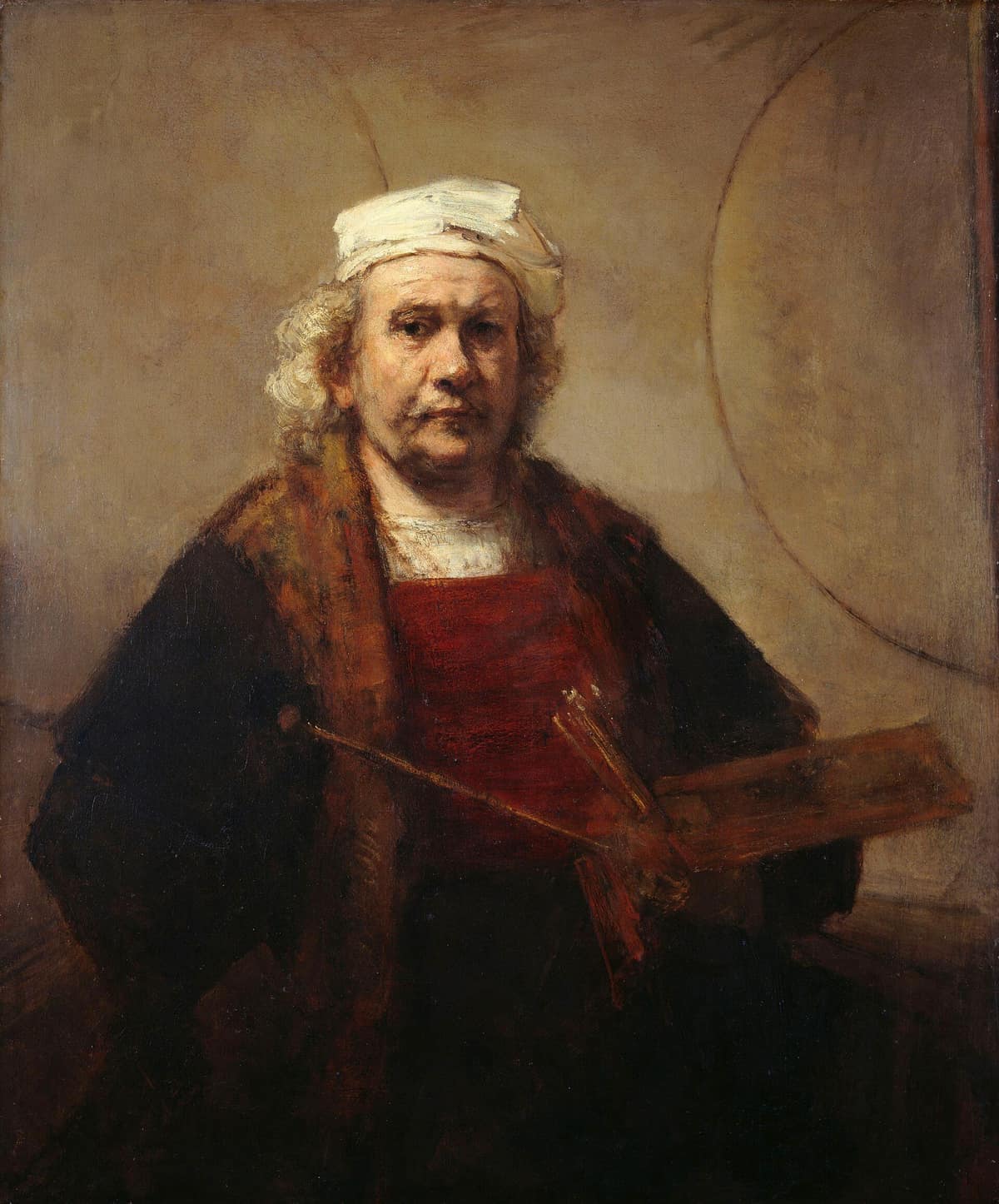 Portrait de Rembrandt van Rijn - peinture - Baroque