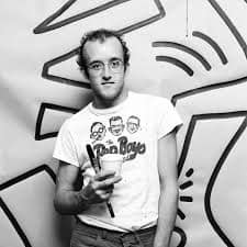 Portrait de Keith Haring — peinture — Street Art