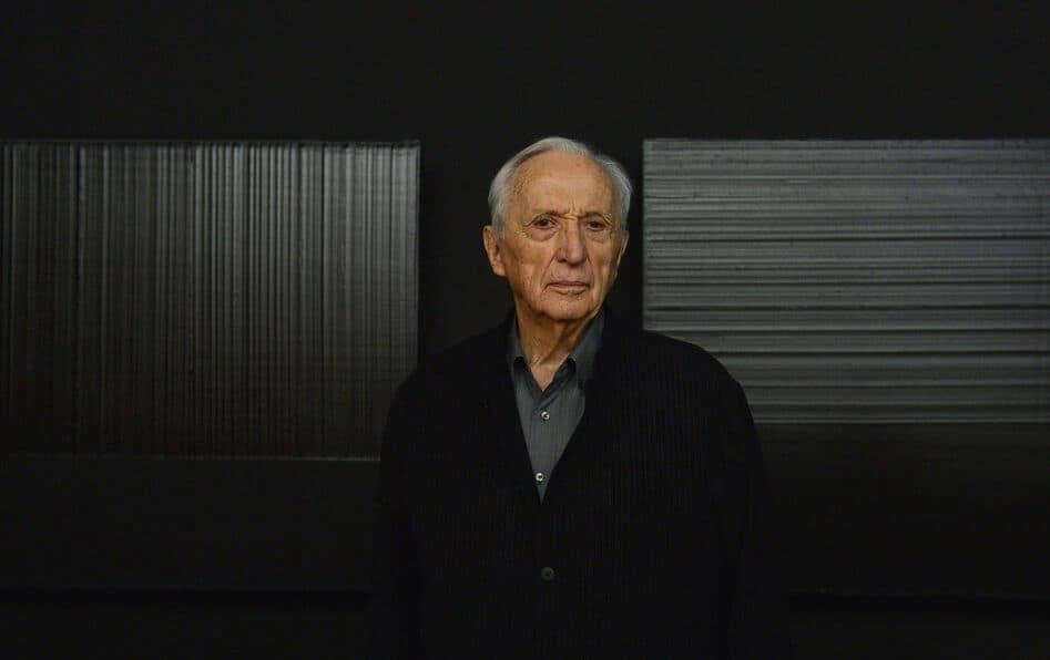 Portrait de Pierre Soulages — peinture — Art Informel